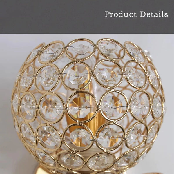 Modern wall lamp, E27 crystal sconce retro, industrial