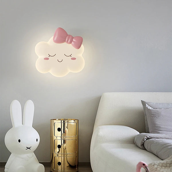 Fluffy Cloud Wall Lamps Yellow Pink Blue