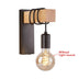 Retro Wooden LED Wall Lamp E27 220V 110V