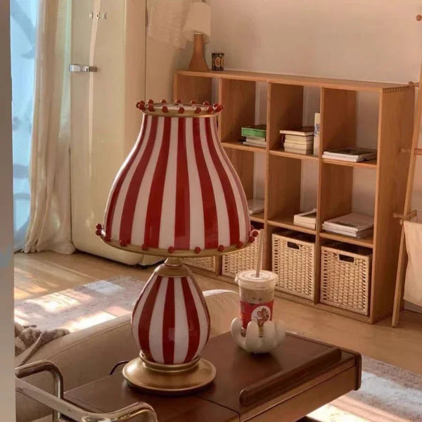 Modern circus style pendant light, glass, with LED light, Nordic style