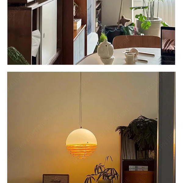 Modern Nordic sunset light acrylic glass pendant light indoor chandelier