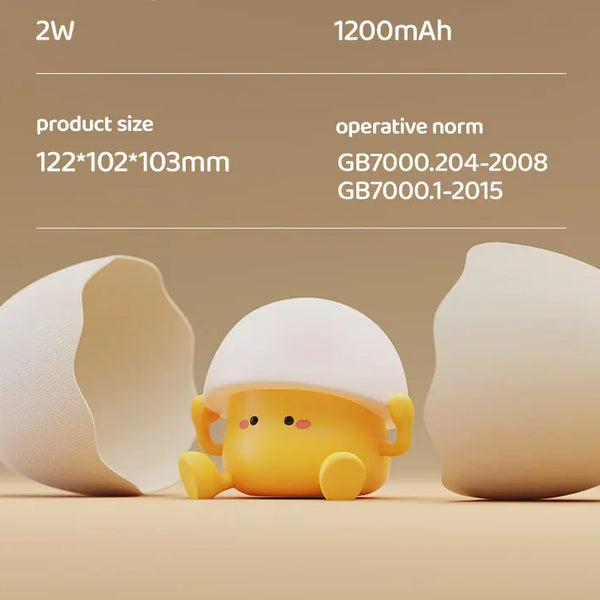 Cute silicone egg yolk and mushroom lamp