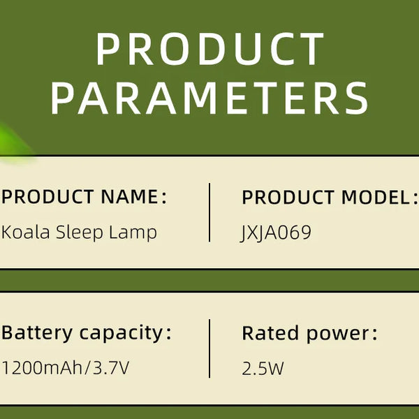 cute koala silicone lamp