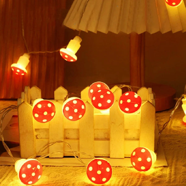 Mushroom LED fairy lights