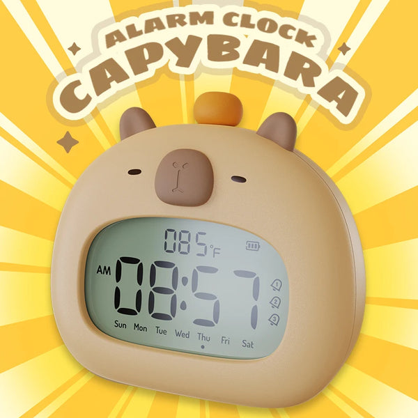 Capybara LED Alarm Clock for Kids