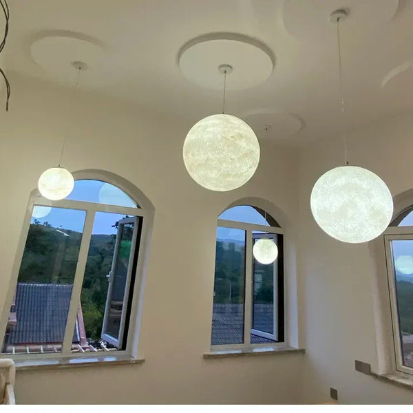Nordic minimalist style pendant lights moon lamps