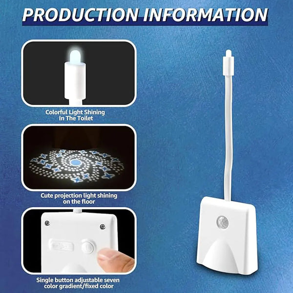 Color-changing, motion-activated bathroom nightlights