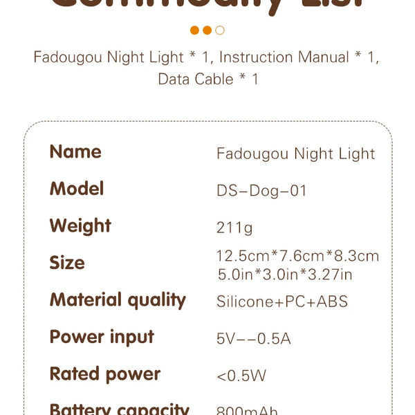 cute Bulldog silicone lamp