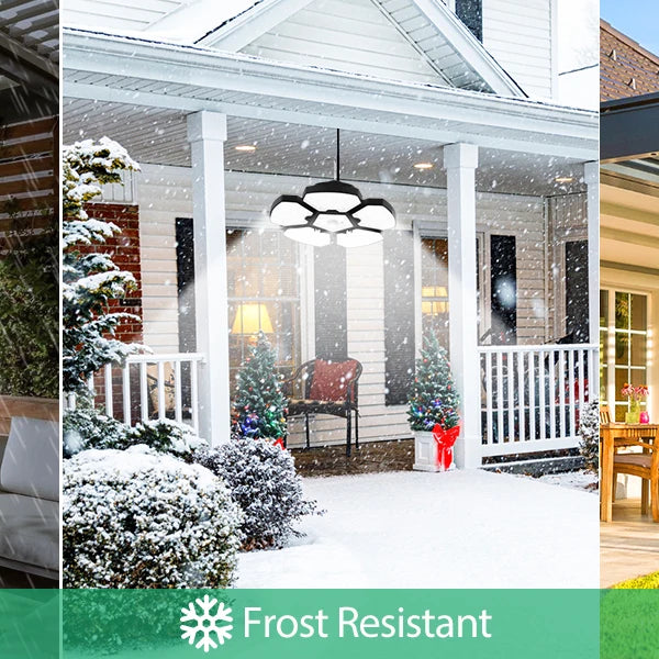 Solar warehouse light with 156 LEDs, solar pendant for indoor and outdoor areas