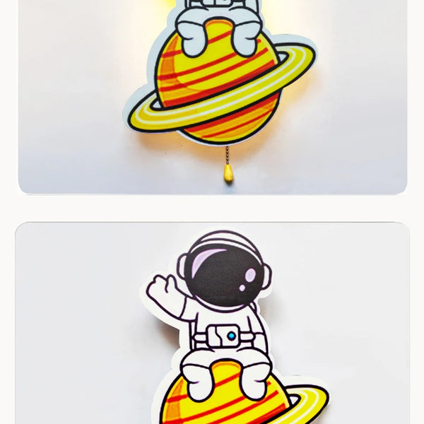 Wireless wall lamp with creative astronaut bulbs