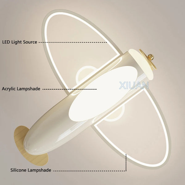 Creative Cartoon Airplane Pendant Lights