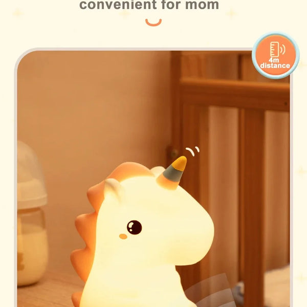 Cute silicone unicorn lamp
