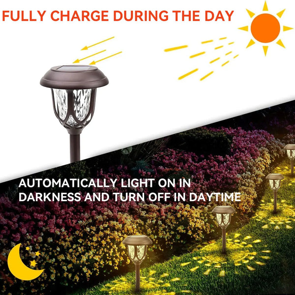 IP44 Waterproof Outdoor Solar Lights, 6 Sets LED Solar Garden Lights