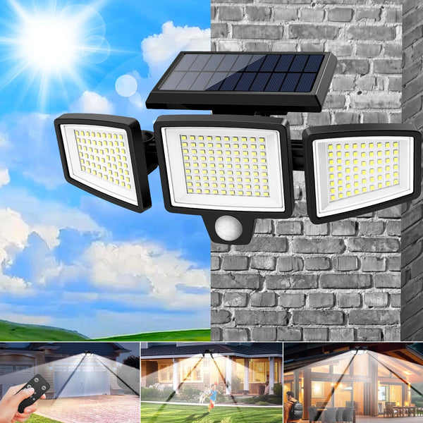 IP65 Waterproof Outdoor Solar Light, 210LED 2500LM Motion Sensor Security Light for Porch, Garage, Yard Entrance, Patio
