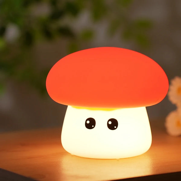 cute mushroom silicone lamp