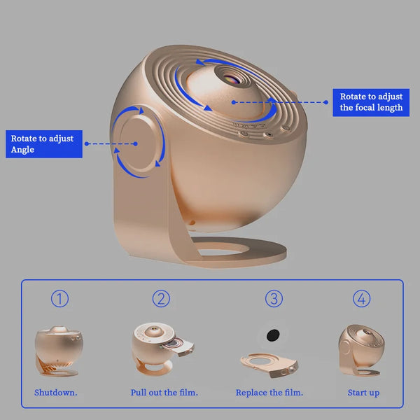 Galaxy Projector, 13-in-1 Night Light, Constellations