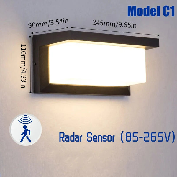 Waterproof Motion Sensor LED Wall Light for