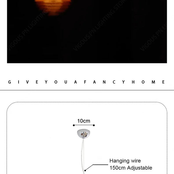 Modern Nordic sunset light acrylic glass pendant light indoor chandelier