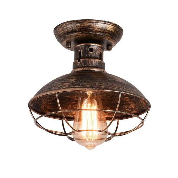 Retro industrial iron ceiling light
