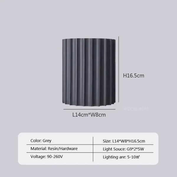 Nordic minimalist resin LED wall light