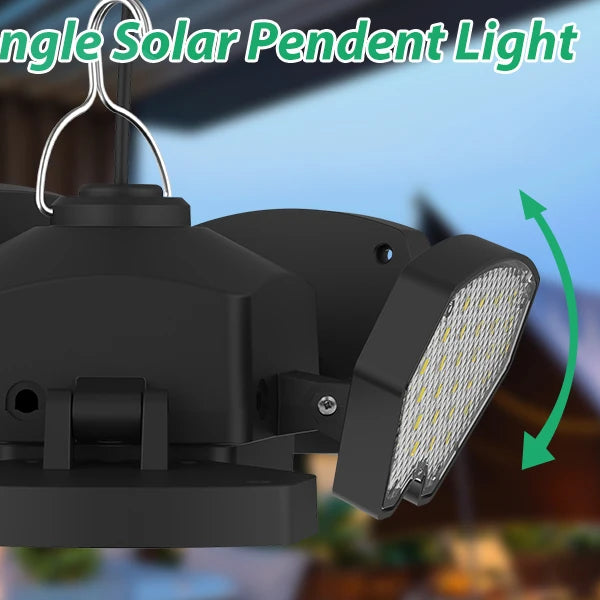 Solar warehouse light with 156 LEDs, solar pendant for indoor and outdoor areas