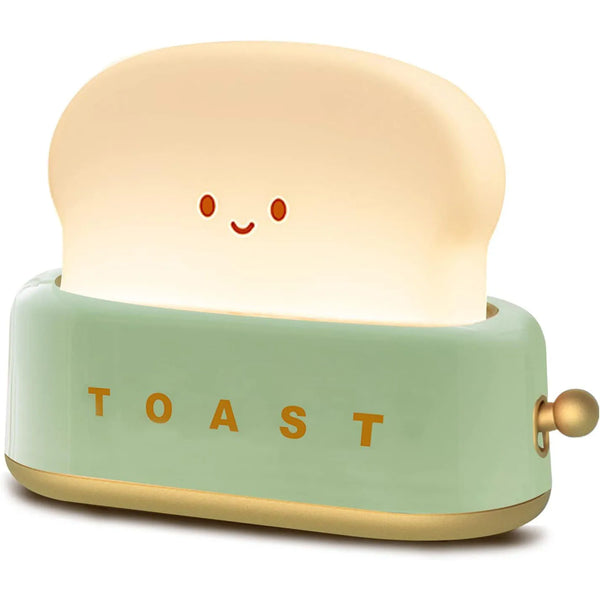 Portable LED Night Light with Timer and Cartoon Toast Bread