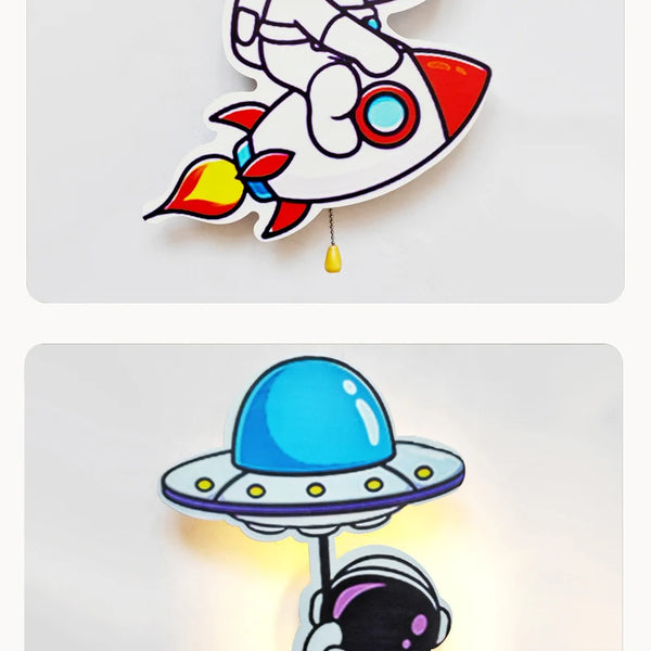 Wireless wall lamp with creative astronaut bulbs