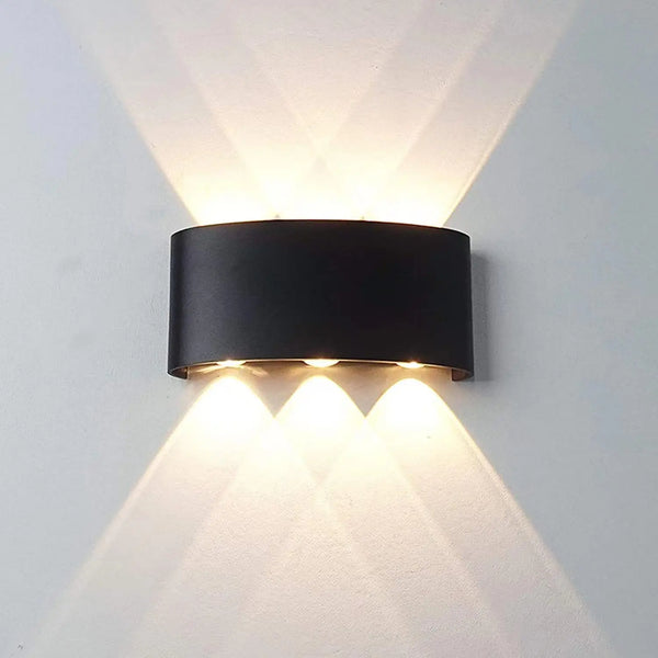 Modern LED wall light for indoor and outdoor use