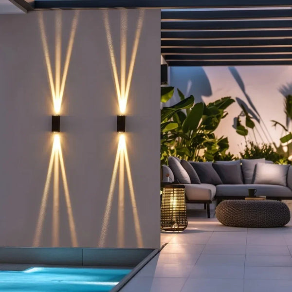 Multifunctional solar powered outdoor lights, wall lights