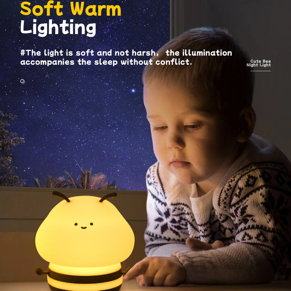 LED light with cute silicone bee design