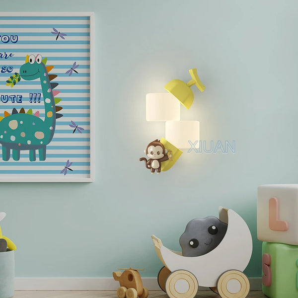 Monkey Rabbit Panda Animal Wall Lamps