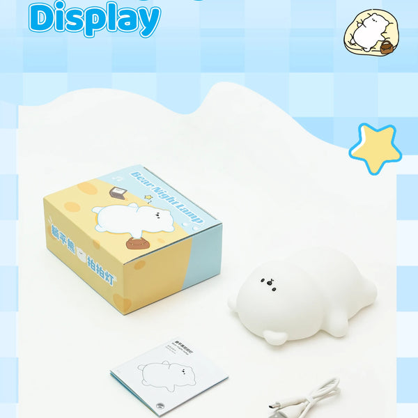 Cute silicone lamp in the shape of a lying bear