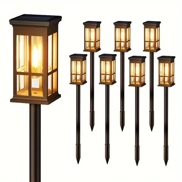 2/6/8 Pack Solar Pathway Lights - Super Bright Outdoor Solar Lights for Patio/Patio/Sidewalk - Outdoor Gifts