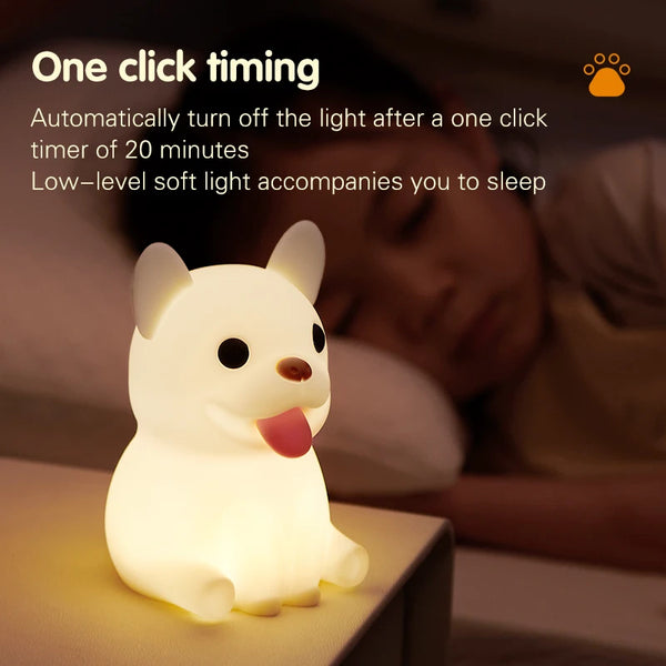 cute Bulldog silicone lamp