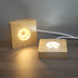 6cm Solid Wood LED Lamp Square Night Light