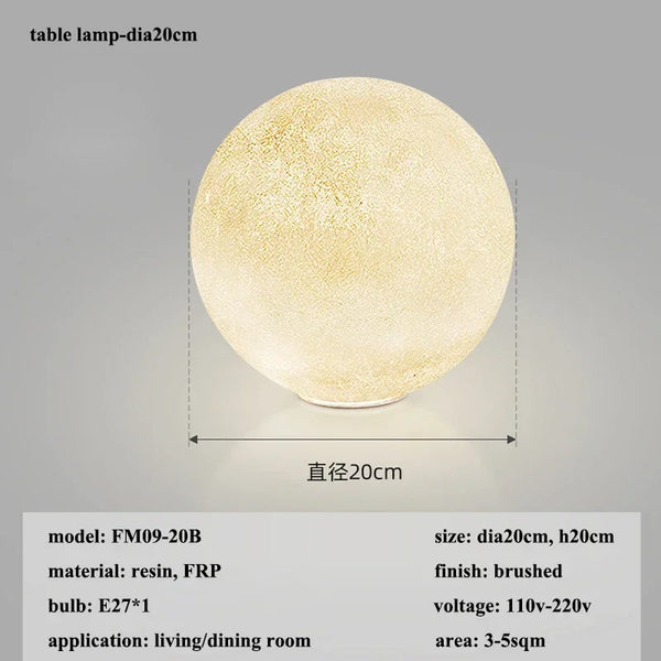 Nordic minimalist style pendant lights moon lamps