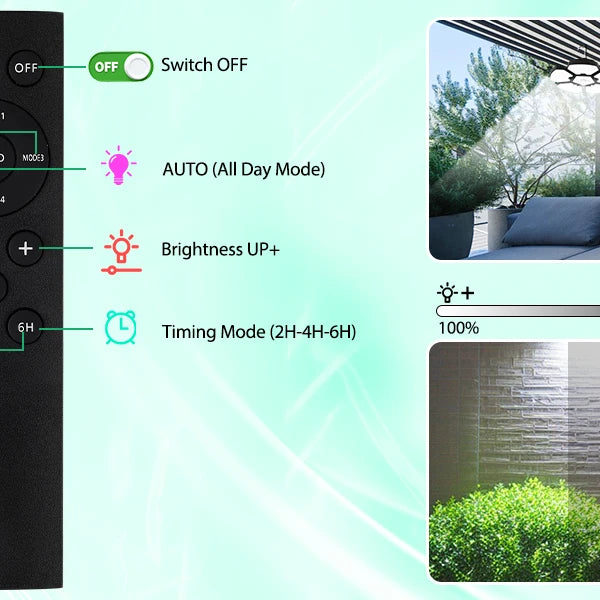 Solar warehouse light with 156 LEDs, solar pendant for indoor and outdoor areas