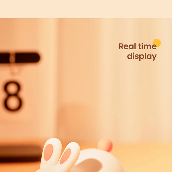 Cute silicone bunny lamp with big face