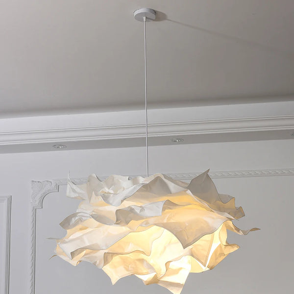 DIY White Paper Cloud Chandelier