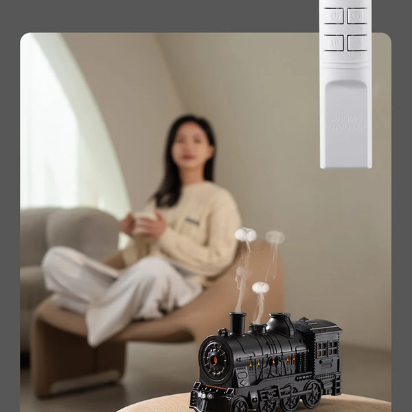 Air humidifier for model train, remote control