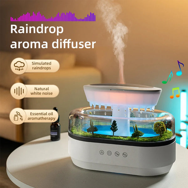 Air Humidifier with Colorful Light, White Noise, Essential Oil Diffuser, Ultrasonic Home Fragrance Diffuser