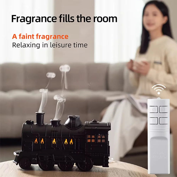 Air humidifier for model train, remote control