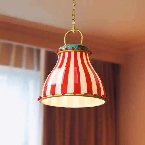 Modern circus style pendant light, glass, with LED light, Nordic style