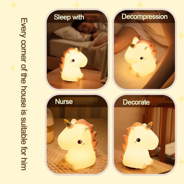 Cute silicone unicorn lamp