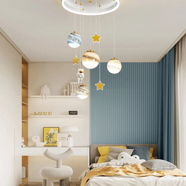 LED Astronaut Chandeliers