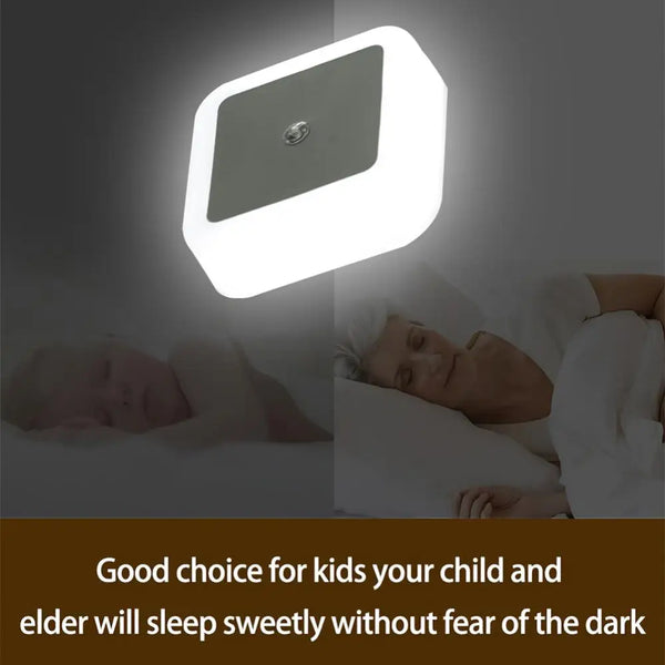 Plug-in Square LED Night Light with Sensor Control