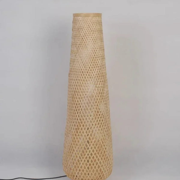 Japanese Wabi Sabi Style Floor Lamp Handmade Bamboo LED