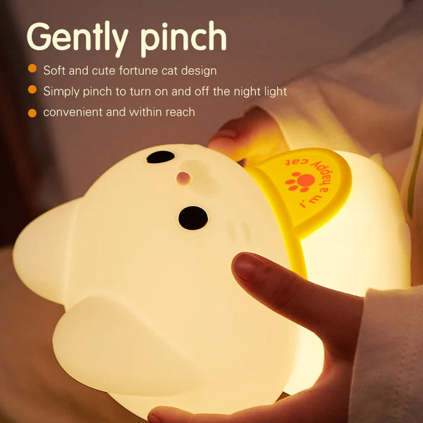 Cute silicone cat lamp