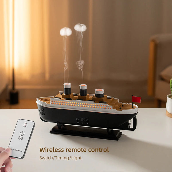 Retro Boat Air Humidifier Ultrasonic Aromatherapy Diffuser