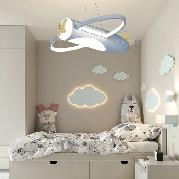 Creative Cartoon Airplane Pendant Lights